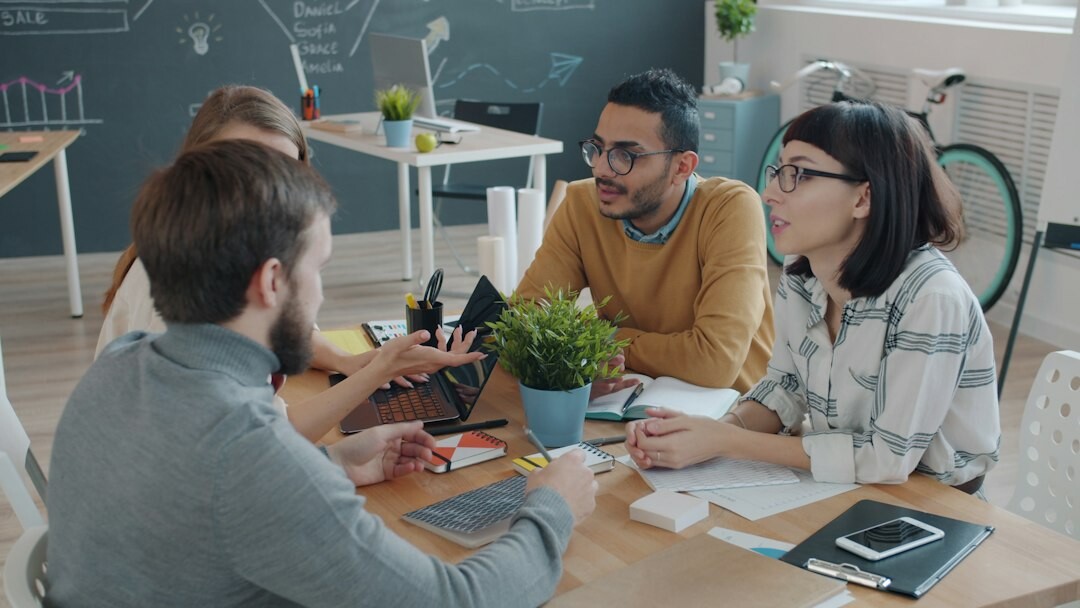 group of influencers discussing
